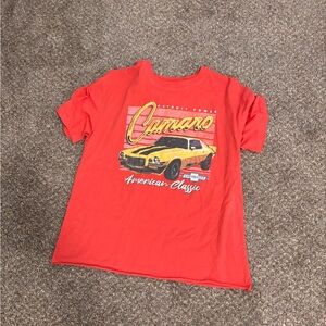 Hybrid Apparel Girls Redish Pink Camaro Graphic T-Shirt